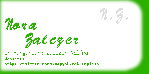 nora zalczer business card